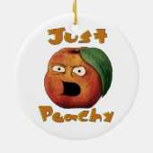 Gewoon Peachy Keramisch Ornament (Achterkant)