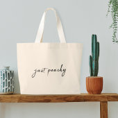 Gewoon Peachy | Modern minimalistisch geluid Grote Tote Bag