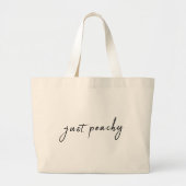 Gewoon Peachy | Modern minimalistisch geluid Grote Tote Bag (Voorkant)