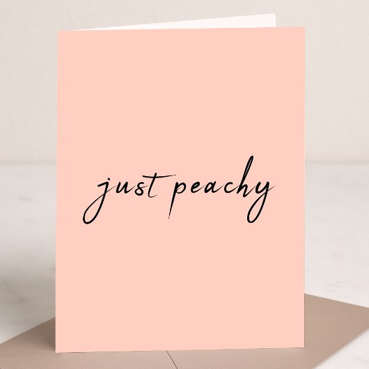 Gewoon Peachy | Modern minimalistisch geluid Kaart