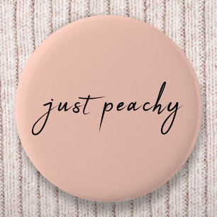 Gewoon Peachy   Modern minimalistisch geluid Ronde Button 5,7 Cm