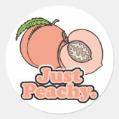 Gewoon Peachy Peach Ronde Sticker (Voorkant)