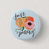 Gewoon Peachy Pin Ronde Button 3,2 Cm (Voorkant)
