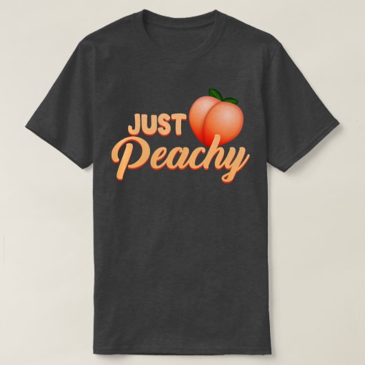 Gewoon Peachy Retro 70s Georgia Summer Fruit Hippi T-shirt (Design voorkant)