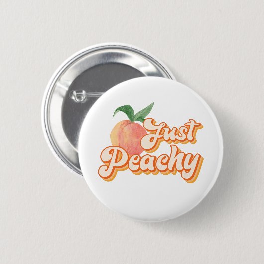 Gewoon Peachy Ronde Button 5,7 Cm (Voorkant /achterkant)