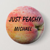 Gewoon Peachy Ronde Button 7,6 Cm (Voorkant)