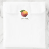 Gewoon Peachy Ronde Sticker (Tas)