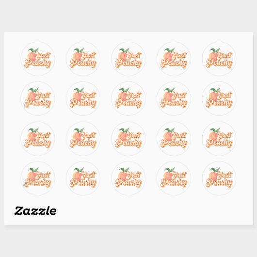 Gewoon Peachy Ronde Sticker (Vel)