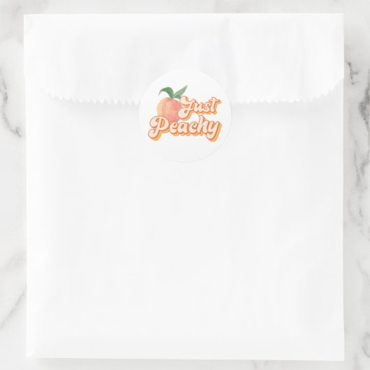 Gewoon Peachy Ronde Sticker (Tas)