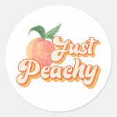Gewoon Peachy Ronde Sticker (Voorkant)