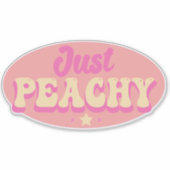 Gewoon Peachy Schattige Pink en Peach Sticker (Voorkant)
