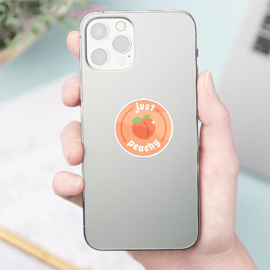 Gewoon Peachy Sticker (Telefoon)