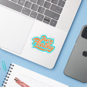 Gewoon Peachy Sticker (Laptop met iPhone)