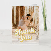 Gewoon Peachy Weddenschap Bedankt Gold Folie Wenskaart (Voorkant)