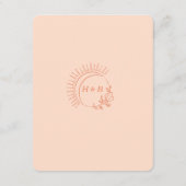 Gewoon Peachy Wedding Eclosure Informatiekaartje (Achterkant)