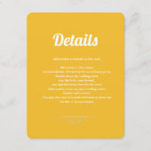 Gewoon Peachy Wedding Eclosure Informatiekaartje (Voorkant)