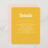 Gewoon Peachy Wedding Eclosure Informatiekaartje (Voorkant / Achterkant)