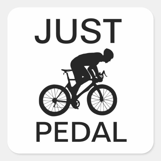 Gewoon pedaal vierkante sticker (Voorkant)