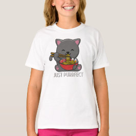 Gewoon pekel - Kat Eating Ramen T-Shirt