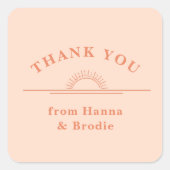 Gewoon perachy Weddenschap Dank je klassieke ronde Vierkante Sticker (Voorkant)