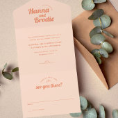 Gewoon perachy Wedding All in One Uitnodiging