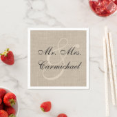 Gewoon Perfect Mr. & Mrs. Burlap Napkin Servetten (Insitu)