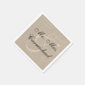 Gewoon Perfect Mr. & Mrs. Burlap Napkin Servetten (Hoek)