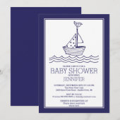 Gewoon perfect nautische zeilboot Baby shower Kaart (Voorkant / Achterkant)