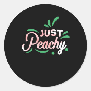 Gewoon perzik fruit perzik ronde sticker