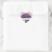Gewoon Perzik Hartblad Boom Trouwzegel Hart Sticker (Tas)