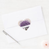 Gewoon Perzik Hartblad Boom Trouwzegel Hart Sticker (Envelop)