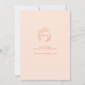 Gewoon Perzik Niet-Foto Trouw Save the Date (Achterkant)