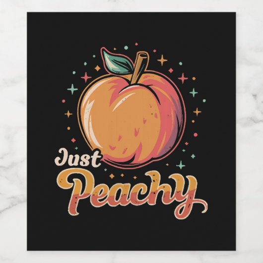 Gewoon perzik! wijn etiket (Enkel label)