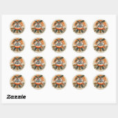 Gewoon perziken ronde sticker (Vel)