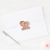 Gewoon Perzikig Perzik Ronde Sticker (Envelop)
