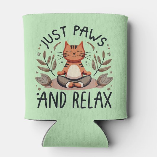 Gewoon poten en ontspannen yoga kat blikjeskoeler (Achterkant)