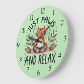 Gewoon poten en ontspannen yoga kat grote klok (Hoek)