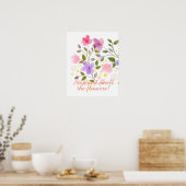 Gewoon prachtige bloemen poster (Keuken)