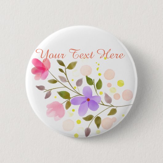 Gewoon prachtige bloemen ronde button 5,7 cm (Voorkant)