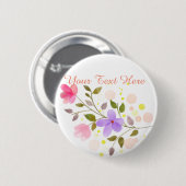 Gewoon prachtige bloemen ronde button 5,7 cm (Voorkant /achterkant)