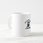 Gewoon proberen om het bij elkaar te houden, grapp koffiemok (Voorkant links)