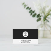 Gewoon procureur bij wet Classic Black Visitekaartje (Staand voorkant)