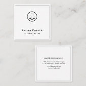 Gewoon procureur-generaal Klassieke schaal Eenvoud Vierkante Visitekaartje (Voorkant / Achterkant)