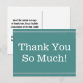 Gewoon, professioneel "Heel erg bedankt!" Briefkaa Briefkaart (Voorkant / Achterkant)