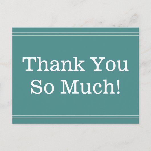 Gewoon, professioneel "Heel erg bedankt!" Briefkaa Briefkaart (Voorkant)