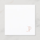 Gewoon professioneel legant modern design monogram vierkante visitekaartje (Voorkant)