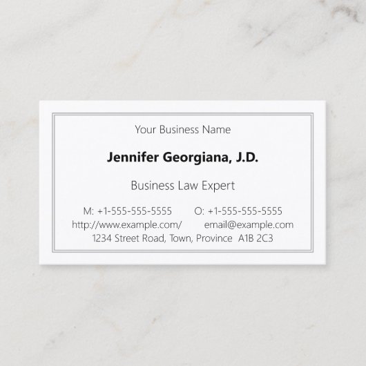 Gewoon professioneel Visitekaartje (Voorkant)