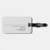 Gewoon professionele minimalistische moderne bagagelabel (Achterkant horizontaal)