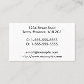 Gewoon professionele profielkaart visitekaartje (Achterkant)