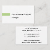 Gewoon professionele profielkaart visitekaartje (Voorkant / Achterkant)